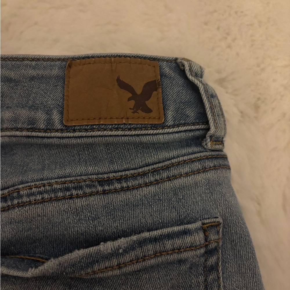 American Eagle Outfitters Blue Jean Shorts with Subtle Fading